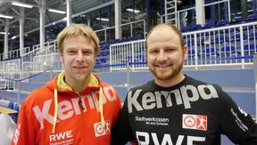 Trainer Stephan Krebietke und sein Assistent Daniel Haase